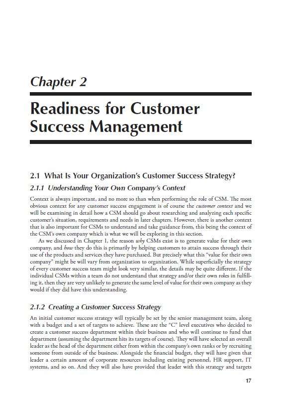 Reading Customer Success Management