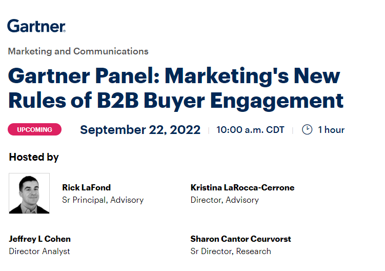 Practical CSM Gartner Panel: Marketing's New Rules of B2B Buyer Engagement