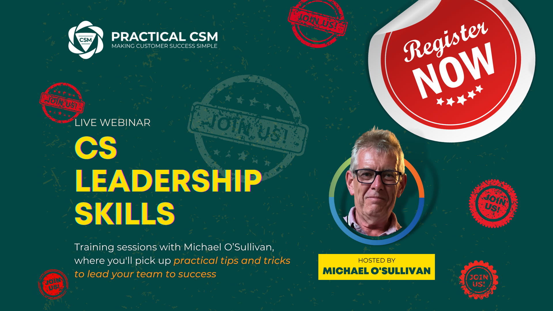 Practical CSM live Webinar CS Leadership Skills with Michael O'Sullivan