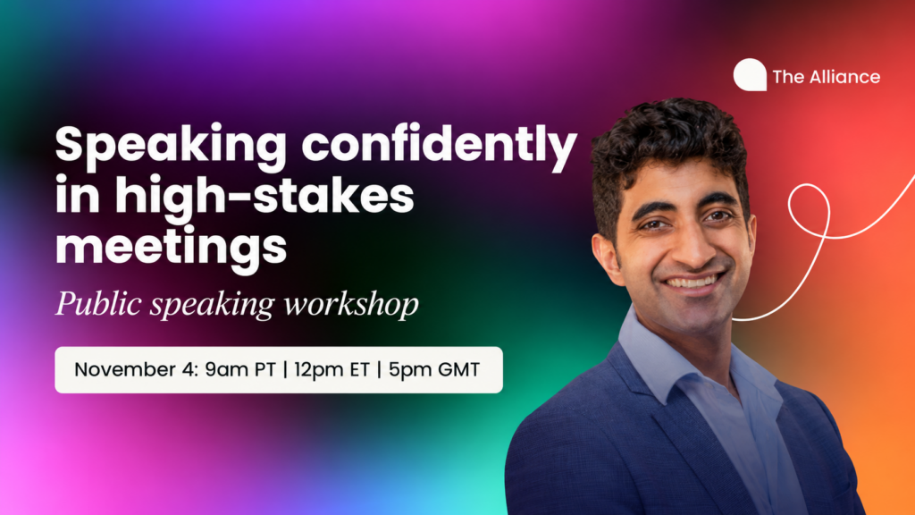 The Alliance virtual: How to be confident and engaging in high‑stakes meetings
