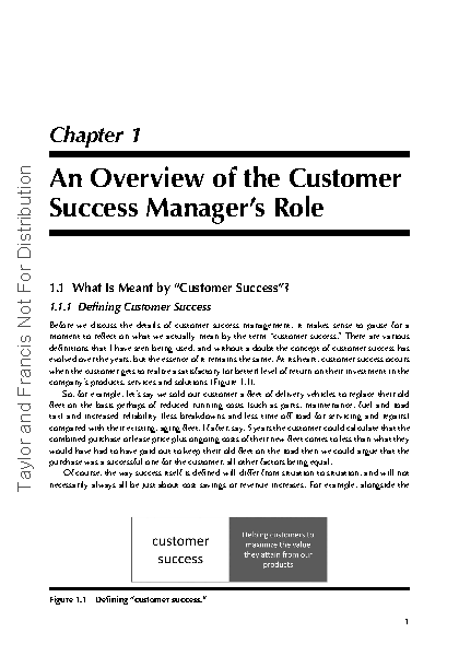 Cover of Practical Customer Success Management: Chapter One, An Overview of the Customer Success Manager’s Role